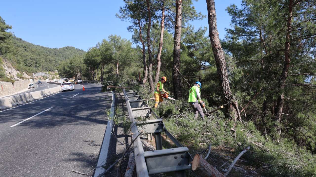 Sakar Geçidi’nde Yangın Riskine Karşı Yol Kenarı Temizliği Sürüyor 1